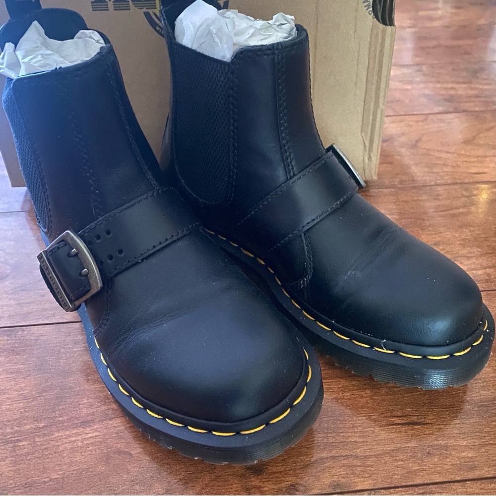 Womens Dr. Martens Chelsea’s Boots w/Buckle (Like New w/box)